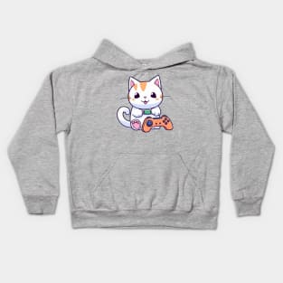 Gamer Cat Kids Hoodie